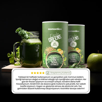 Daily Greens - 11 Bitki İçeren 20 Günlük Öğün Tozu Vegan