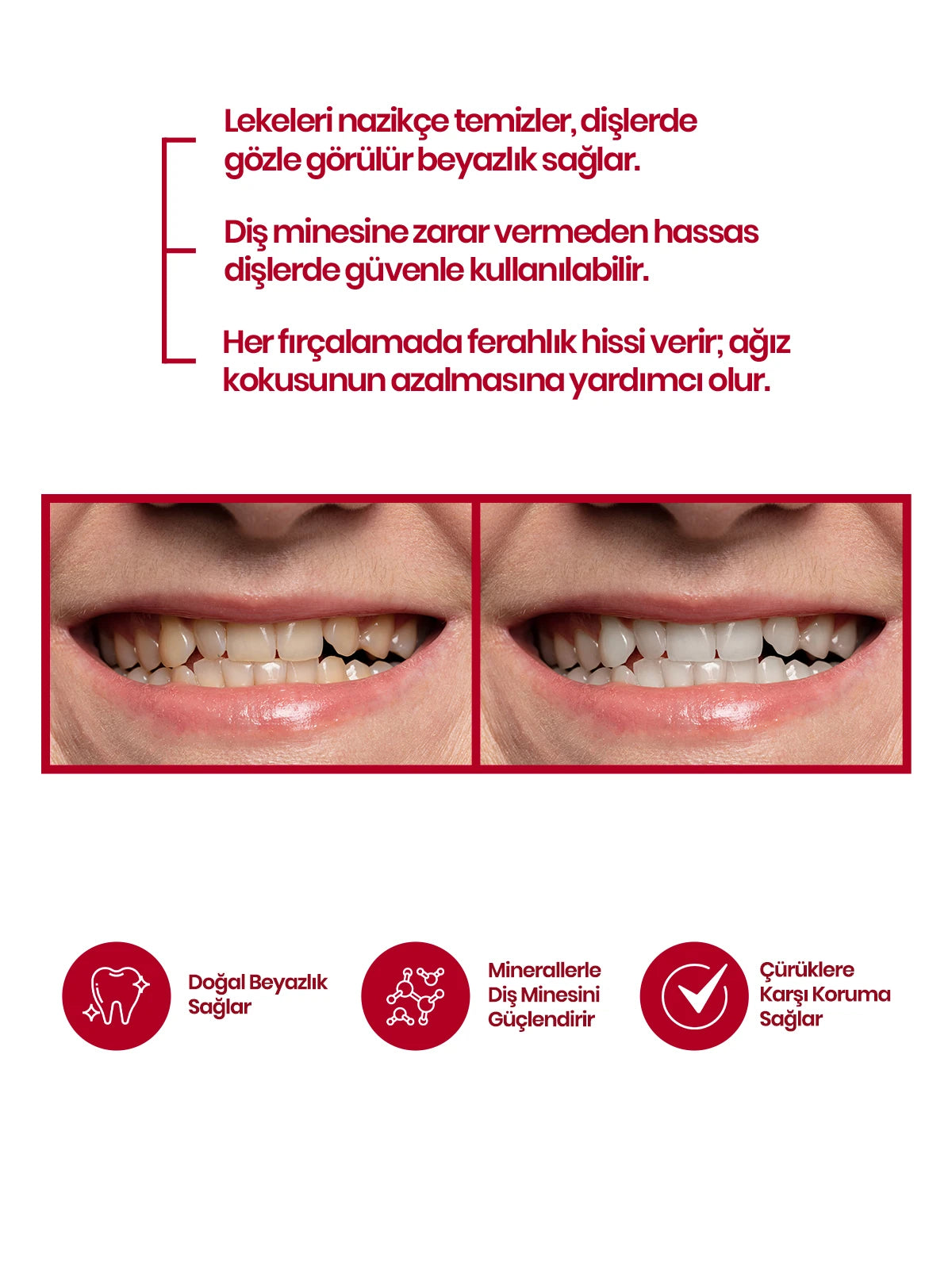 Diş Beyazlatıcı Kırmızı Mercan Tozu (50 gr)