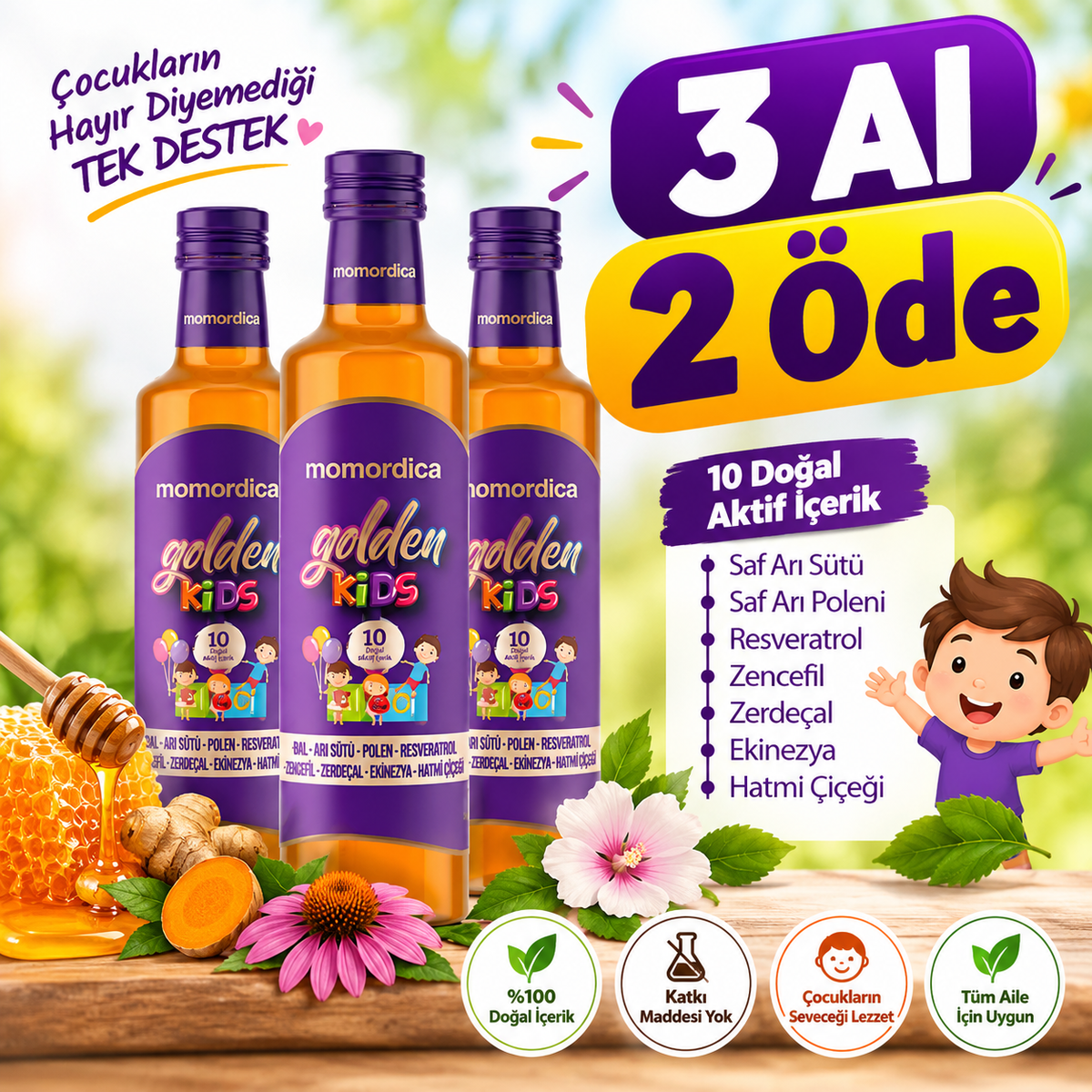 Golden Kids (3 Al 2 Öde!) Çocuklarımıza Kışın Büyük Destek! 3 ADET!
