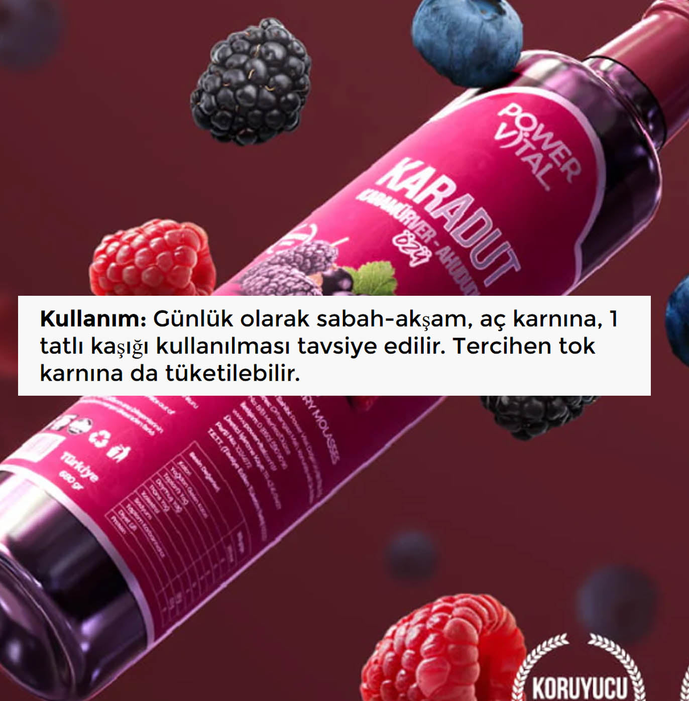 Karadut, Karamürver, Ahududu Özü - 680gr