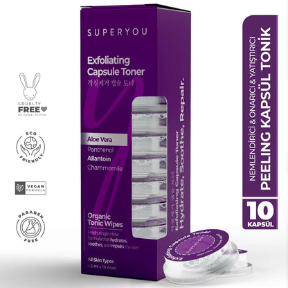 Superyou - Peeling Etkili Kapsül Tonik - Gözenek Sıkılaştırma, Ölü Hücrelerden Arınma, Leke Karşıtı