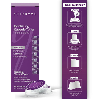 Superyou - Peeling Etkili Kapsül Tonik - Gözenek Sıkılaştırma, Ölü Hücrelerden Arınma, Leke Karşıtı